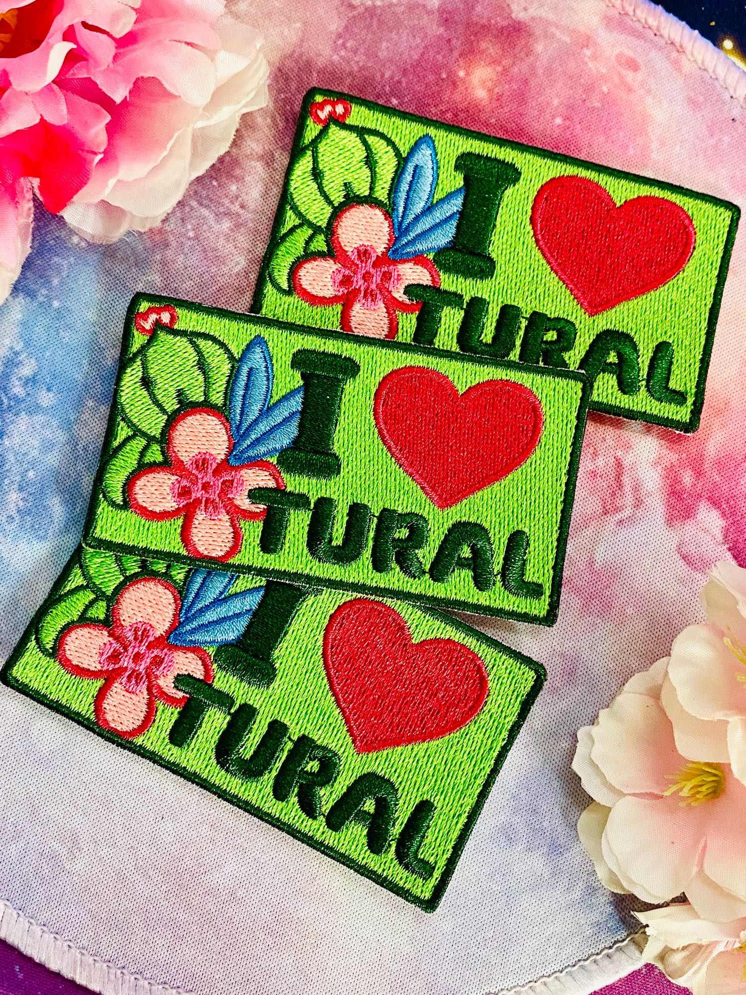 Embroidered Patch that says I ❤️ Tural 