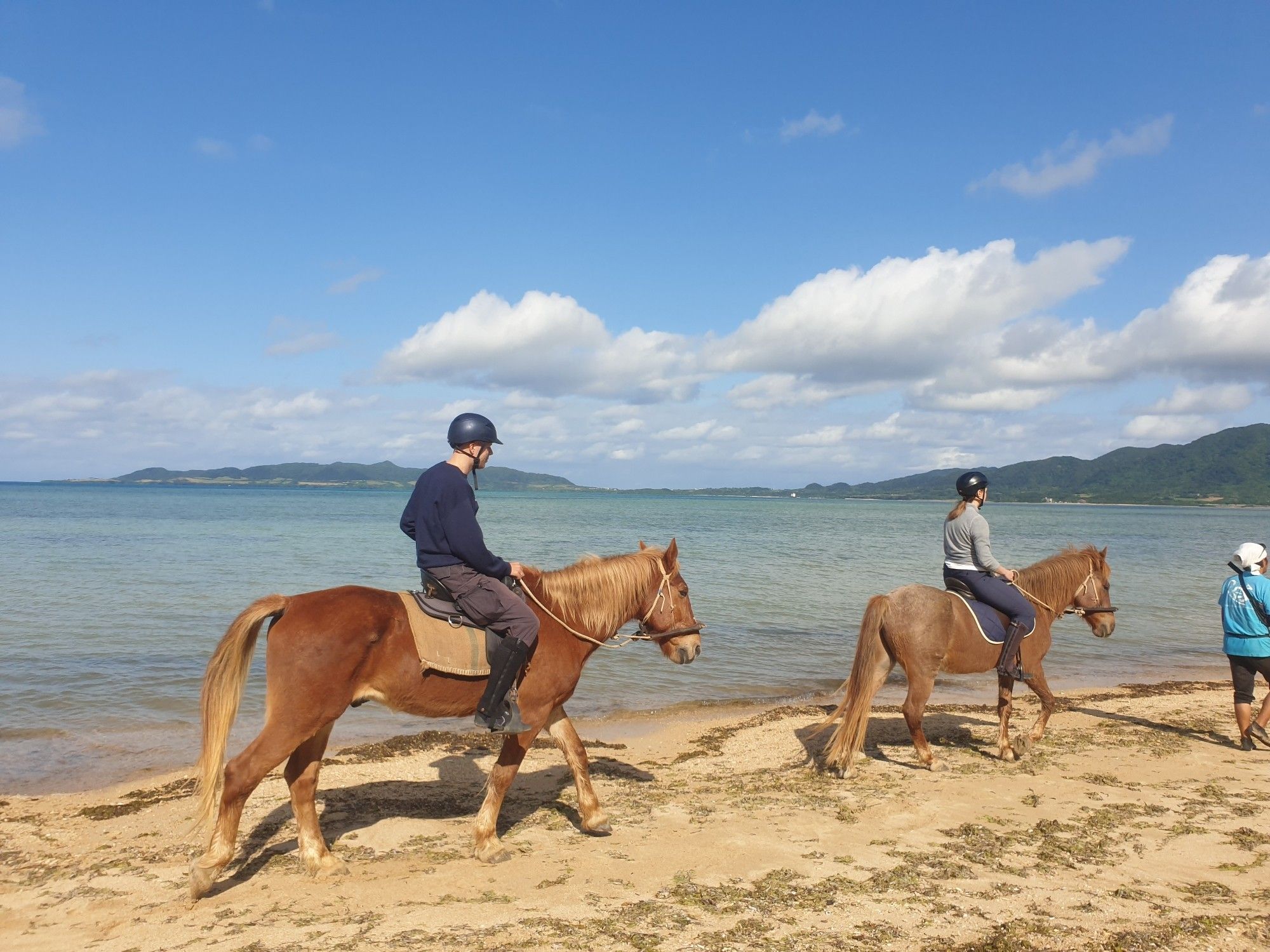 Riding along the beach of ishigaki