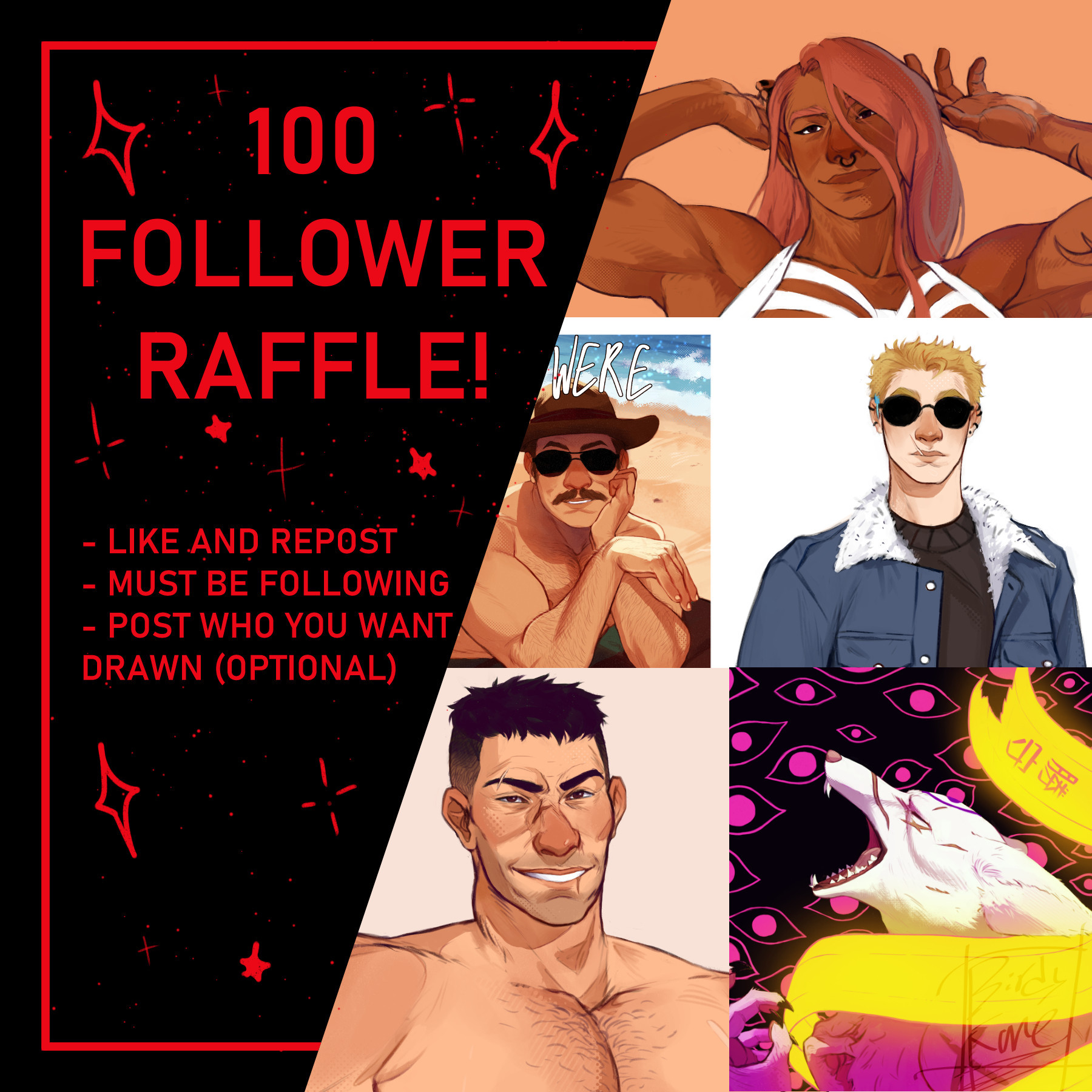 100 followers raffle celebration!! Wahoo!!
Shows images of my simple shaded pieces.