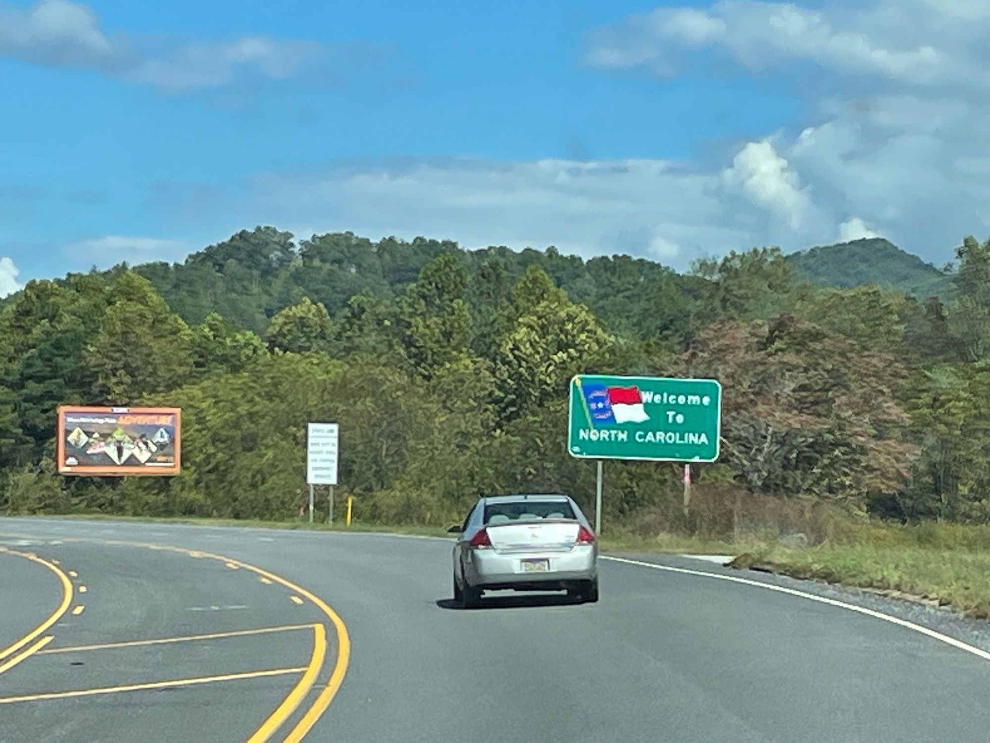 The GA-NC state line on US23 north. The area around Franklin NC didn’t look too bad, but we started seeing more damage as we approached Waynesville.

Waynesville First UMC is (as are other churches) distributing supplies deeper into the affected areas.