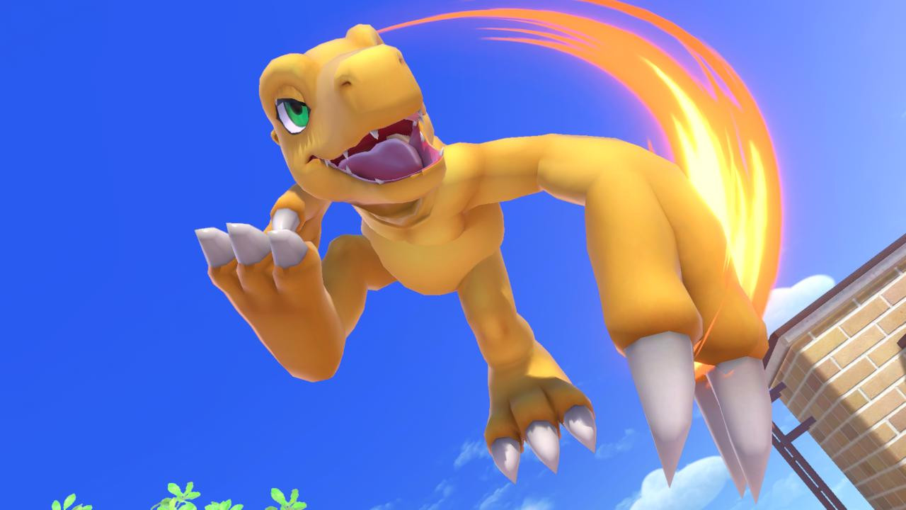 Agumon over Mario