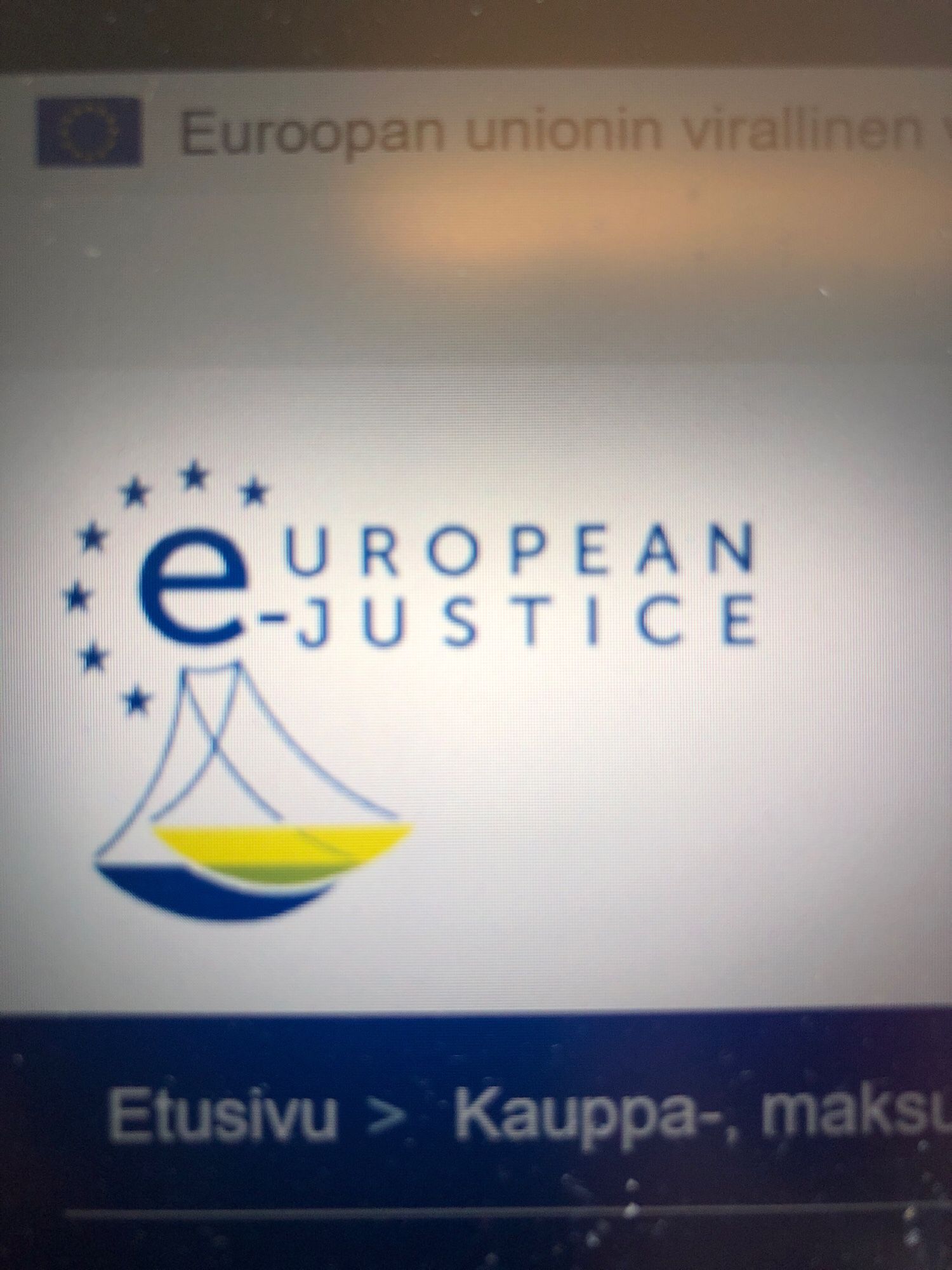 European E-justicen logo