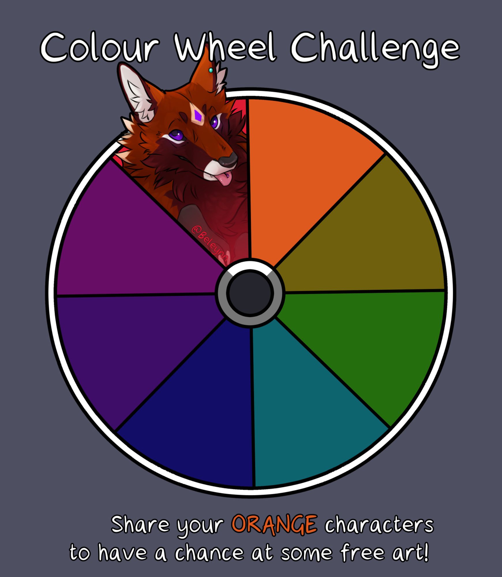 colour wheel challenge, share your orange characters for some free art