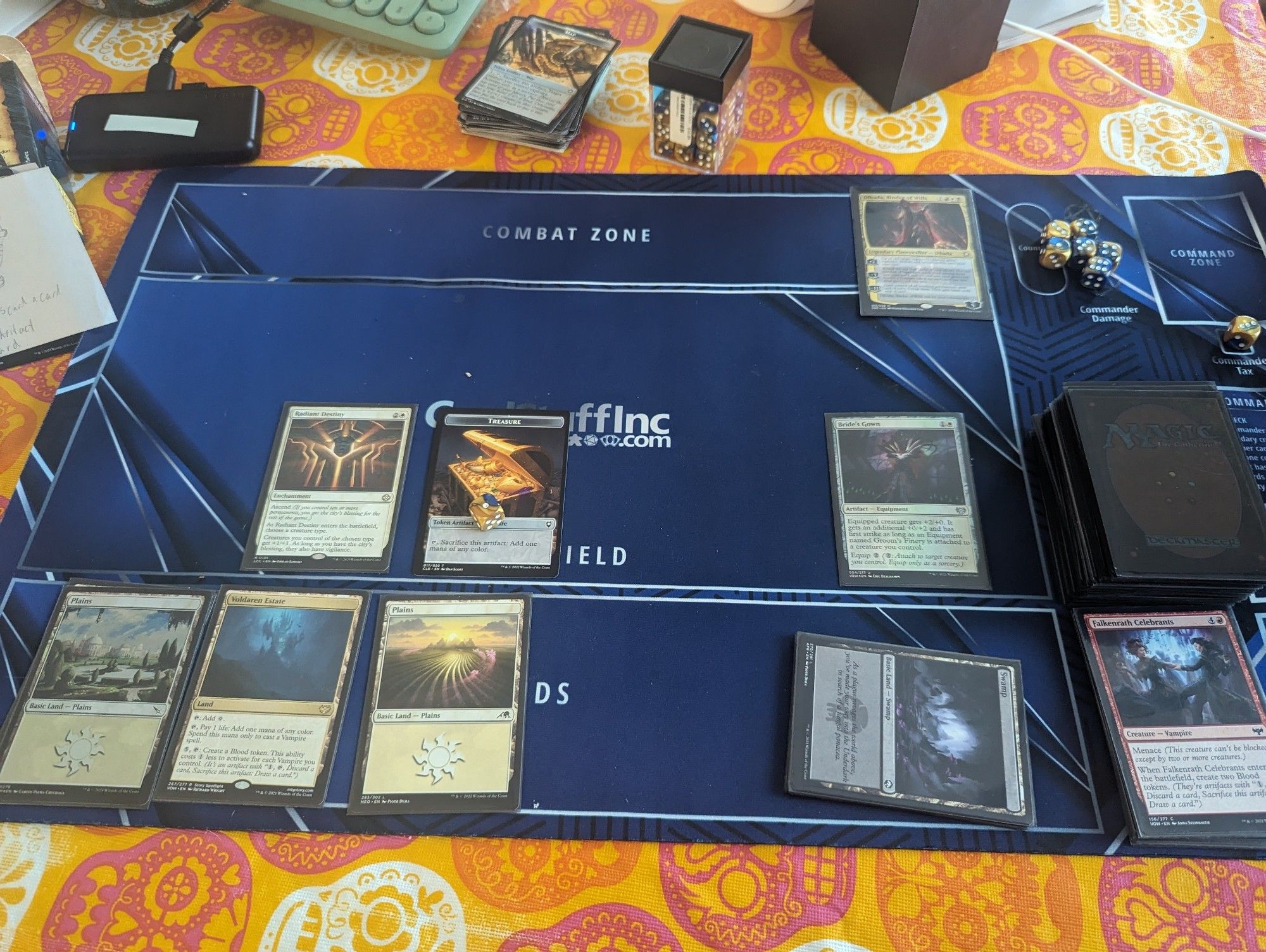 View of my MTG board with Dihada on the field