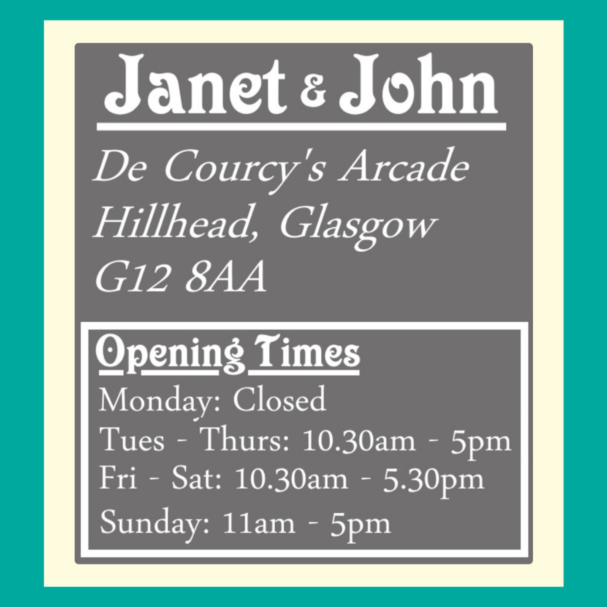 Janet & John Opening Hours & Address