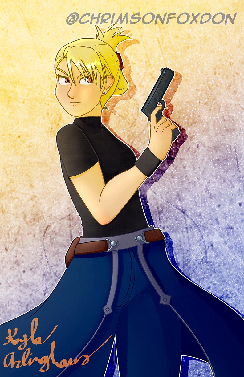 Illustration of Riza Hawkeye from Fullmetal Alchemist