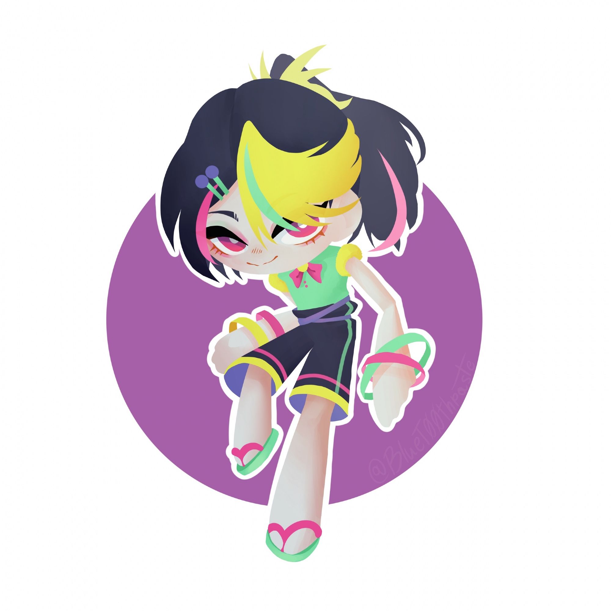 Shu Yamino (NijisanjiEN) w/ random ugly outfit (Color study)
- 
Chibi, no lineart