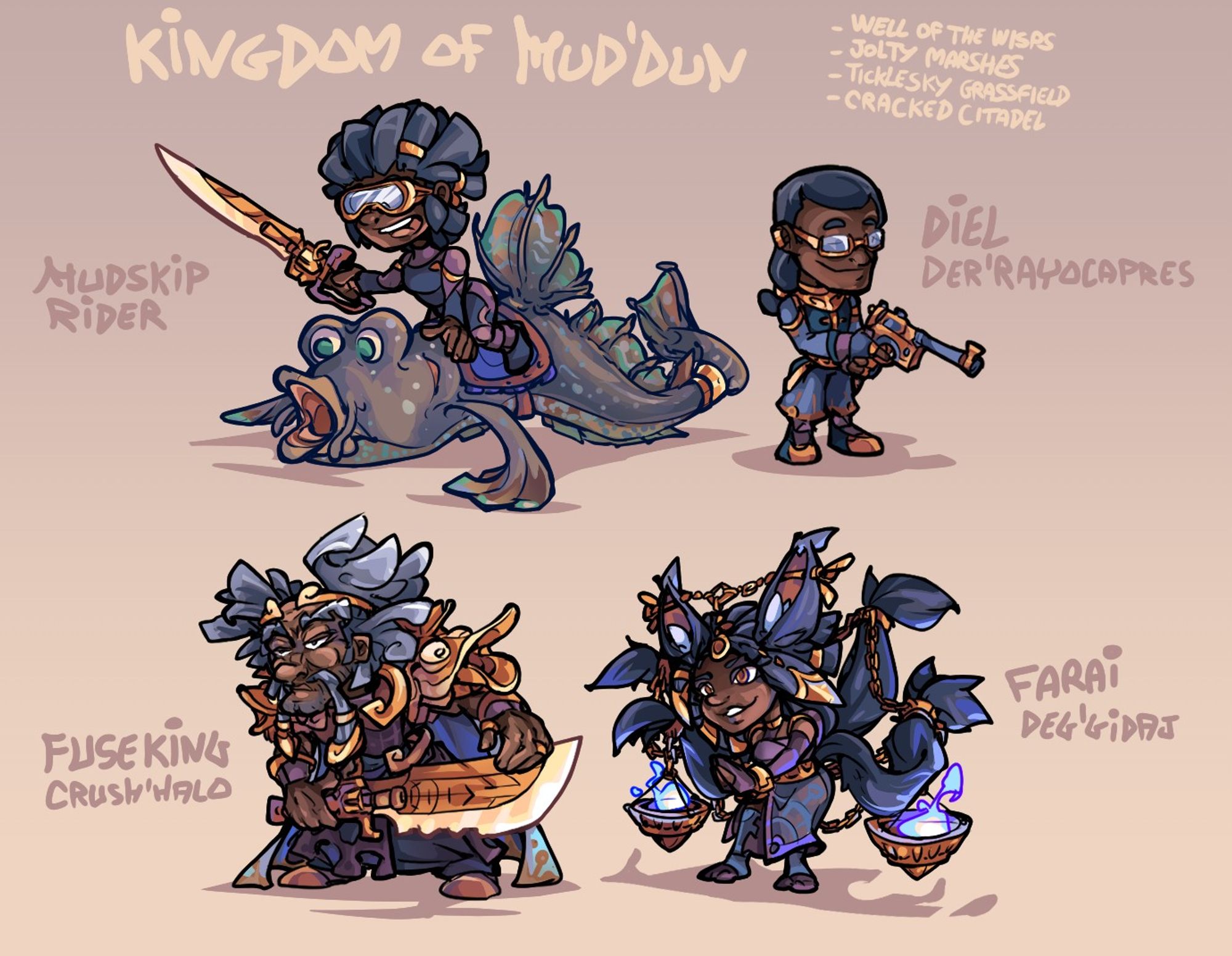 Third chibi nation lineup, mudskipper are glorious creatures