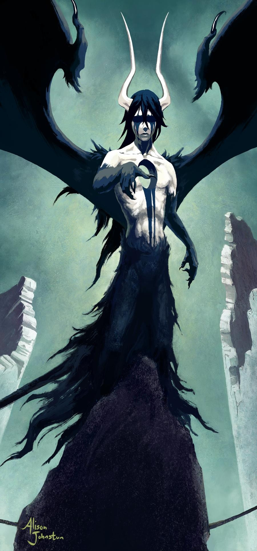 Ulquiorra pointing towards viewer