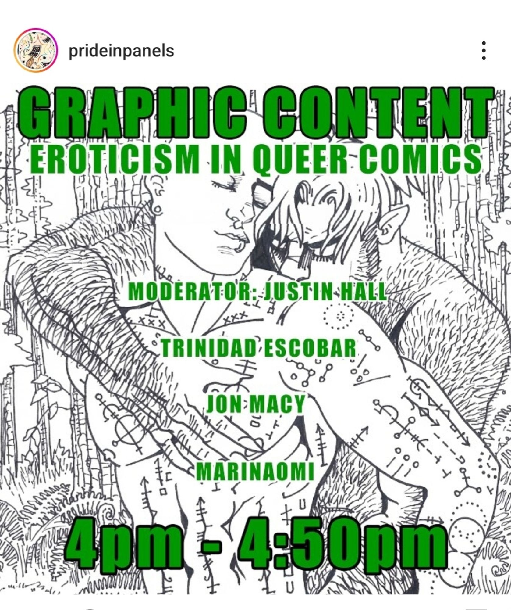 graphic content: erotivism in queer comics flyer