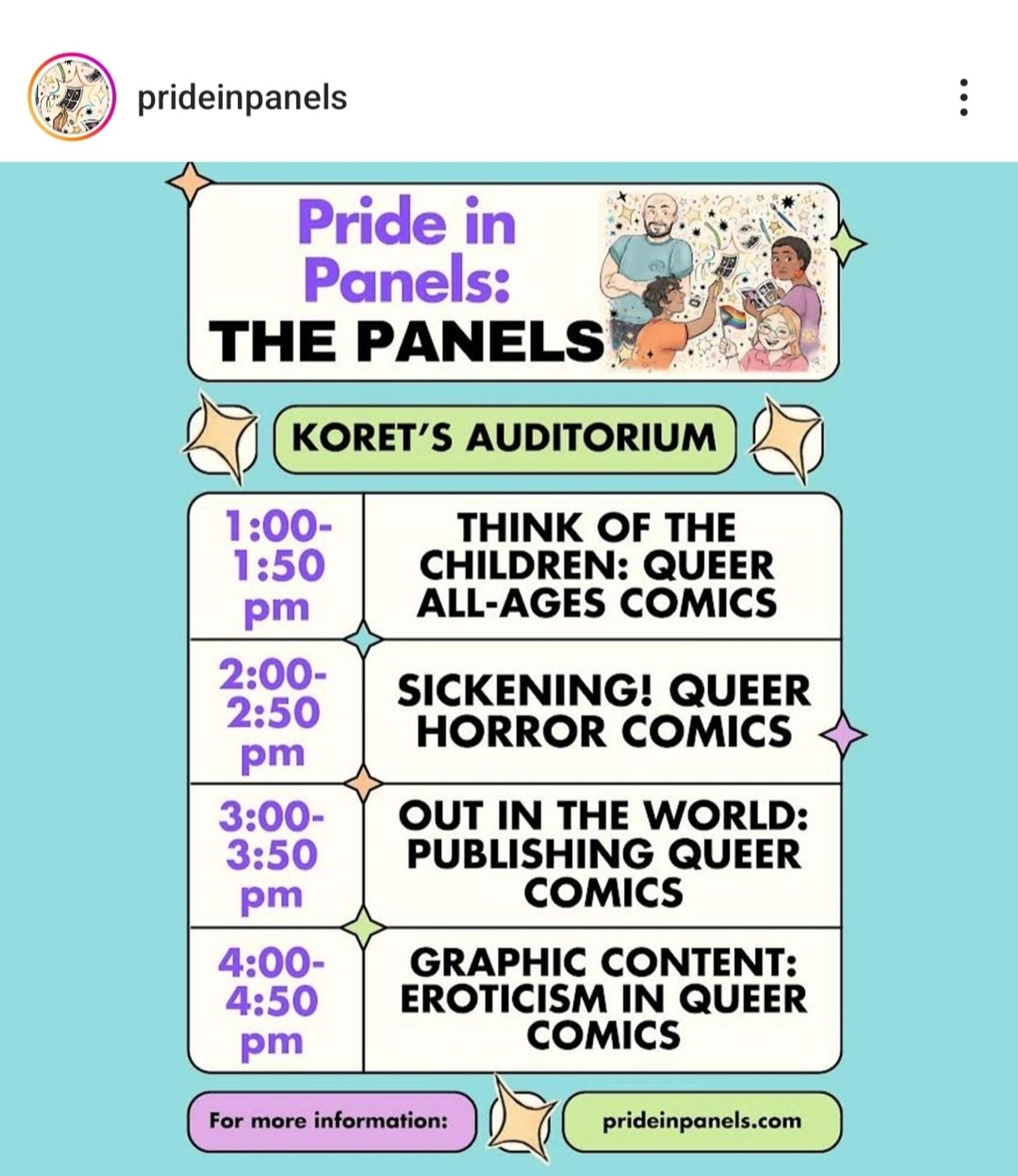 pride in panels schedule