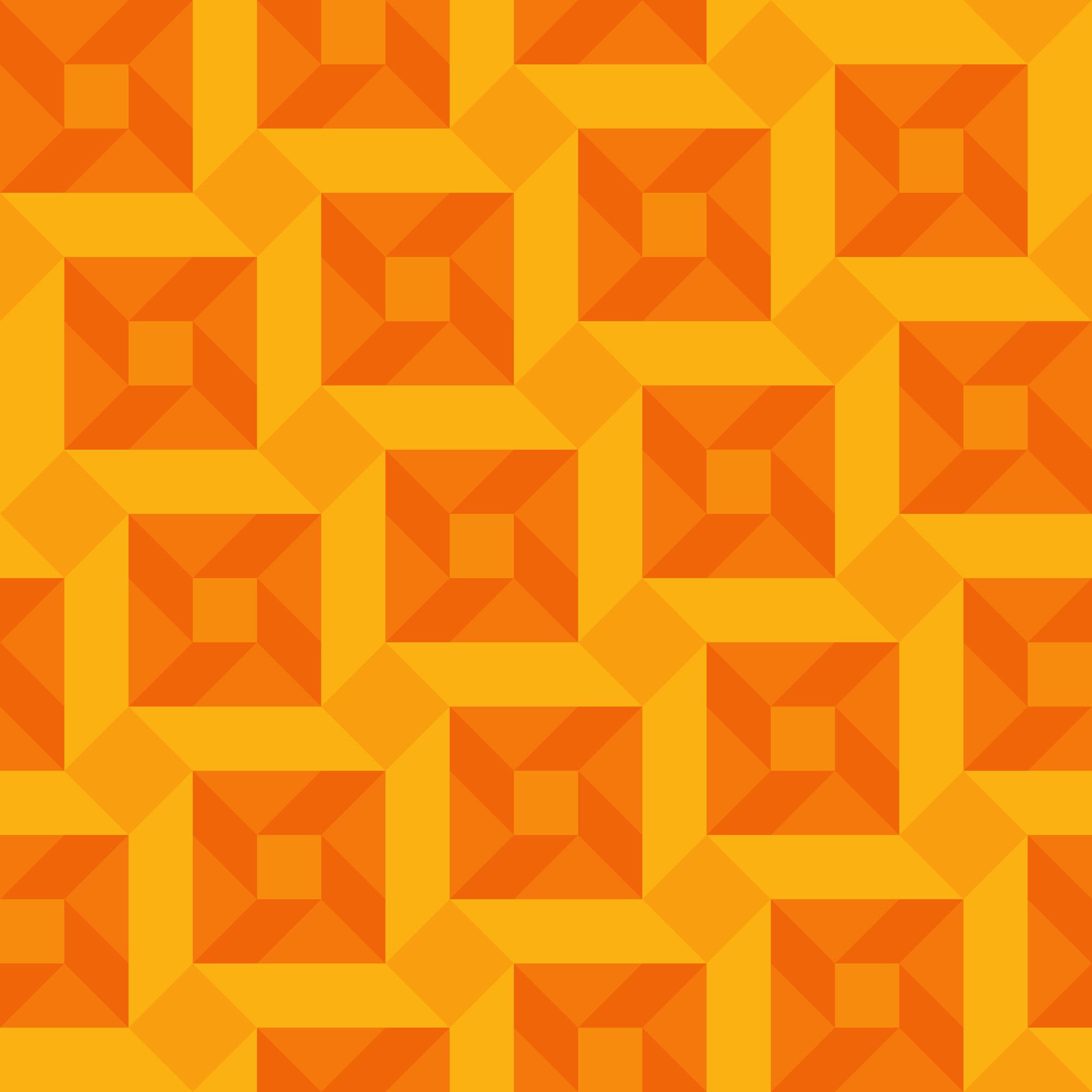 Geometric Pattern: Sanchez: Tangerine / #RedWolf