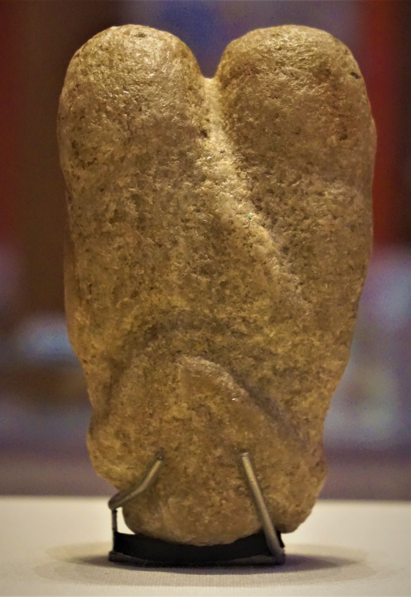 "The Ain Sakhri figurine or Ain Sakhri Lovers is a Natufian sculpture that was found in one of the Ain Sakhri caves near Bethlehem. It is approximately 11,000 years old and thought to be the oldest known representation of two people engaged in sexual intercourse." (from Wikipedia) It also looks like... a lumpy rock