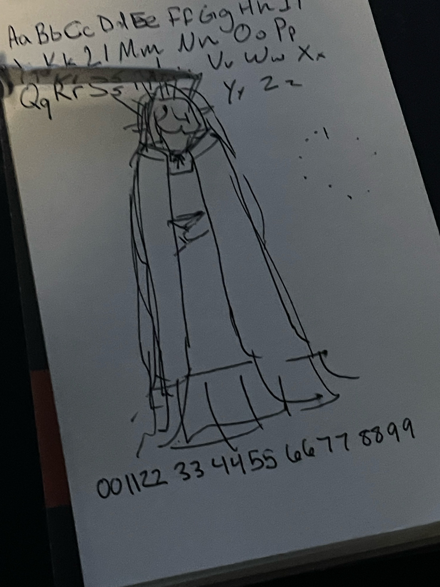 Generic scribbled drawing of a humanoid figure with a cloak