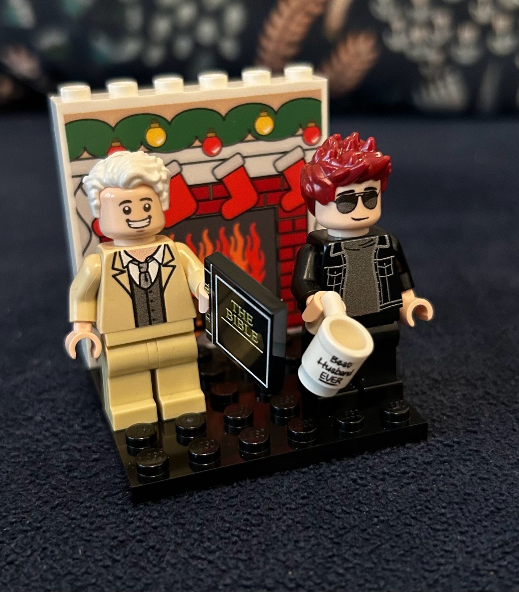 Lego Minifig versions of Aziraphale and Crowley