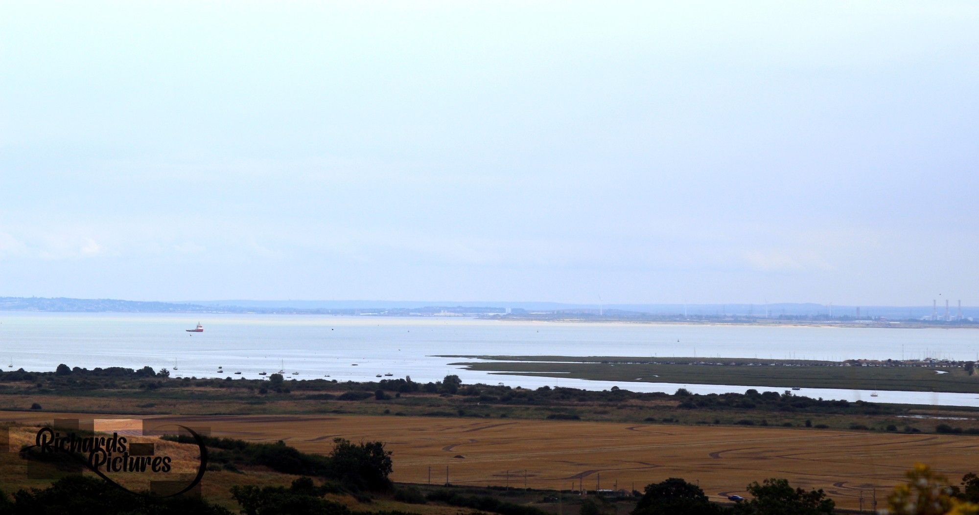 Photo taken from the top side. Hadleigh Hill.