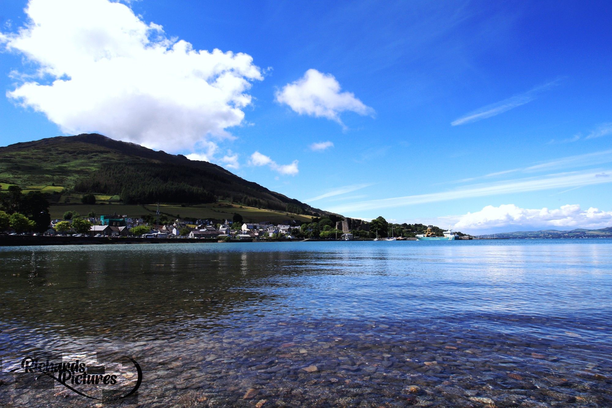 View of Carlingford from the beach side.