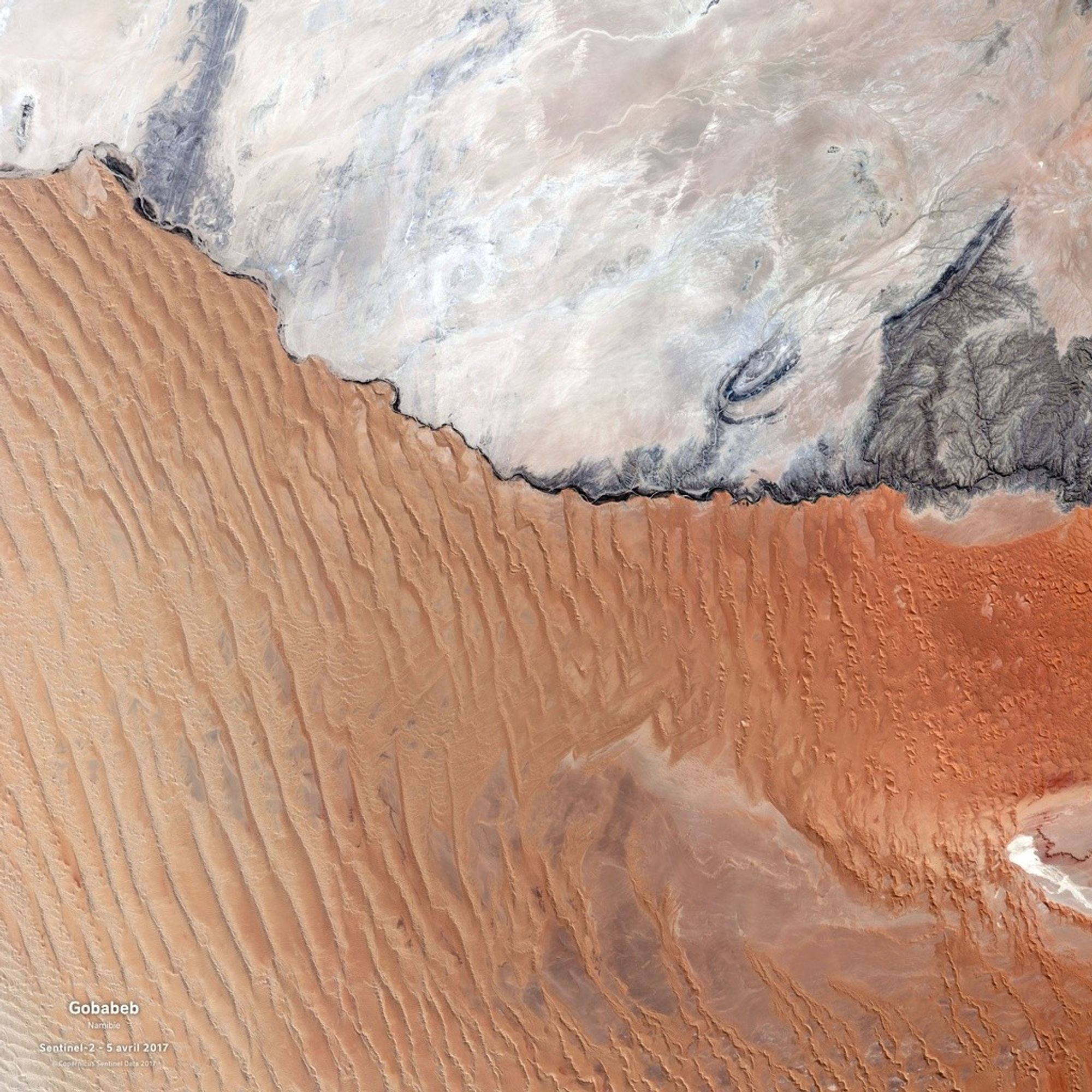 Afrique : le désert de Gobabeb en Namibie vu par Sentinel 2

© Copernicus Sentinel Data, 2017