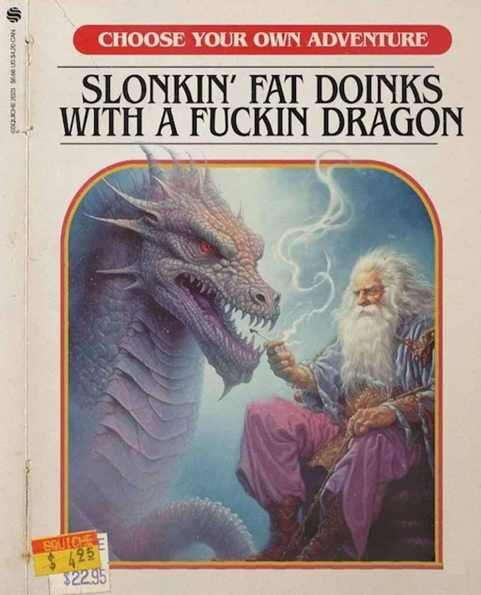 Choose your own adventure book: Slonkin' Fat Doinks with a fuckin' Dragon