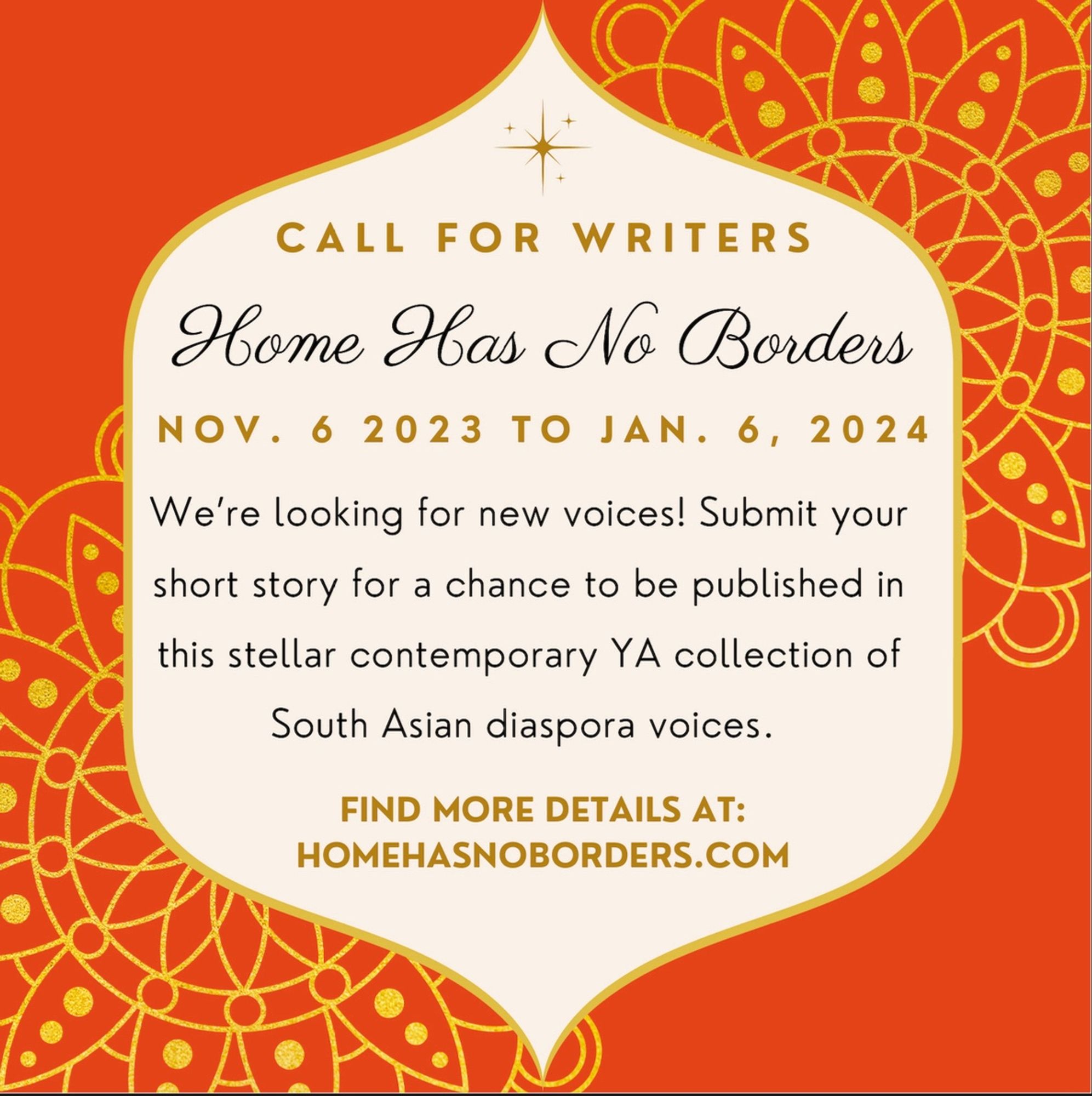 In these difficult moments, story is more important than ever. So @sam_aye_ahm @megilnit and I are looking for a #newvoice from the #SouthAsian diaspora for our 2025 @harperteen #anthology #HomeHasNoBorders. More details: homehasnoborders.com #amwriting #yabooks #desiwriters