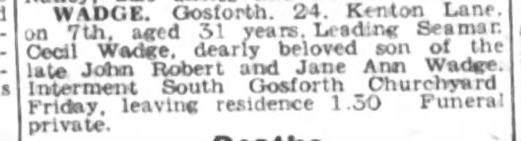 Evening Chronicle 12th June 1941