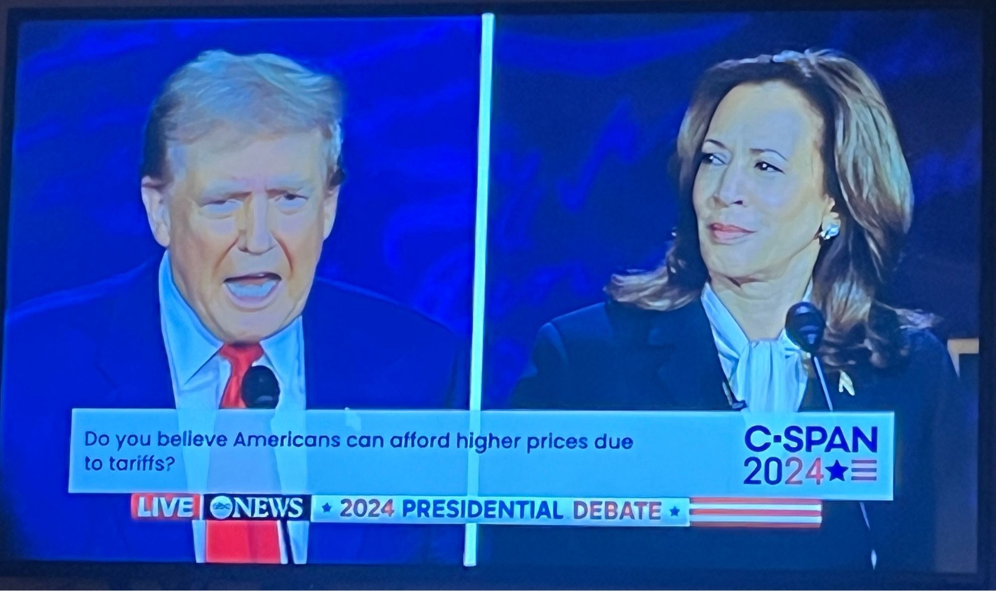 Harris looking at Trump like WTF?