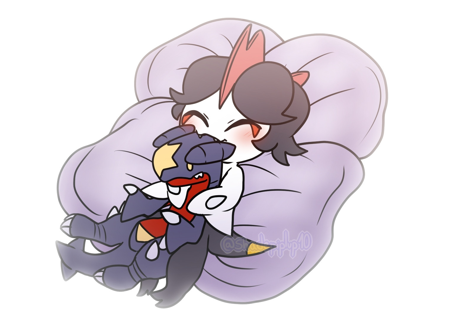 ꜰᴀᴠᴏʀɪᴛᴇ ᴛᴏʏ
Star always sleeps with her Garchomp plushie to think that she is with her dad in dreams.