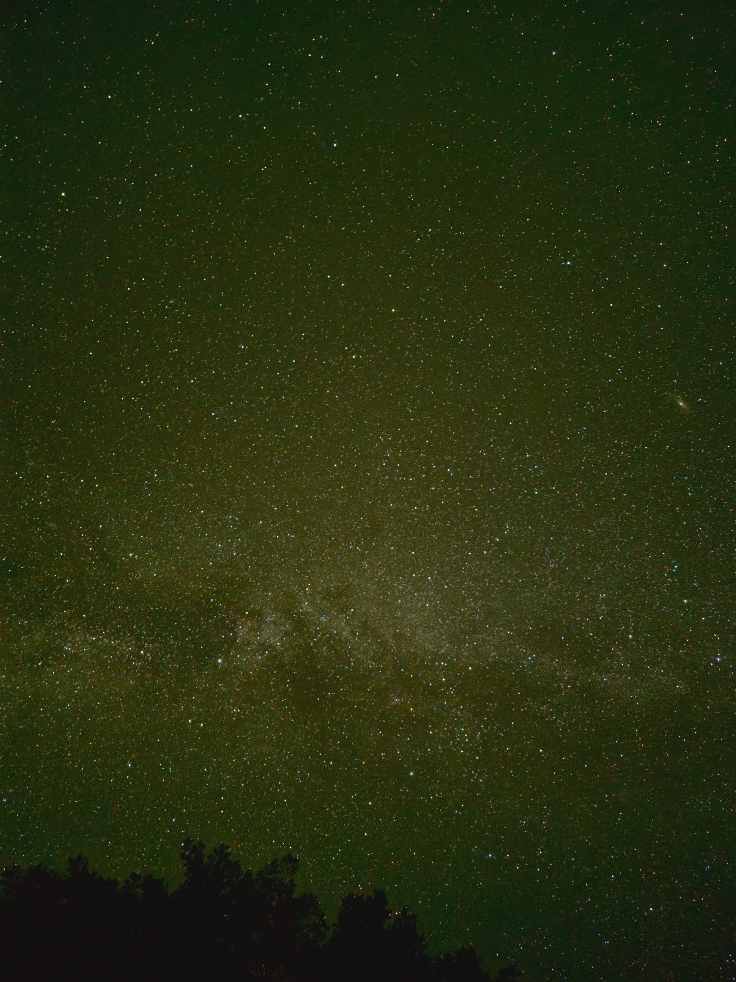 Looking up at the night sky in a clear night. Milkyway. Don't you feel small.