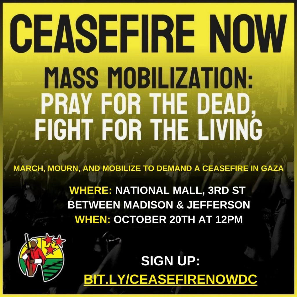 Ceasefire now, October 20 at 12pm