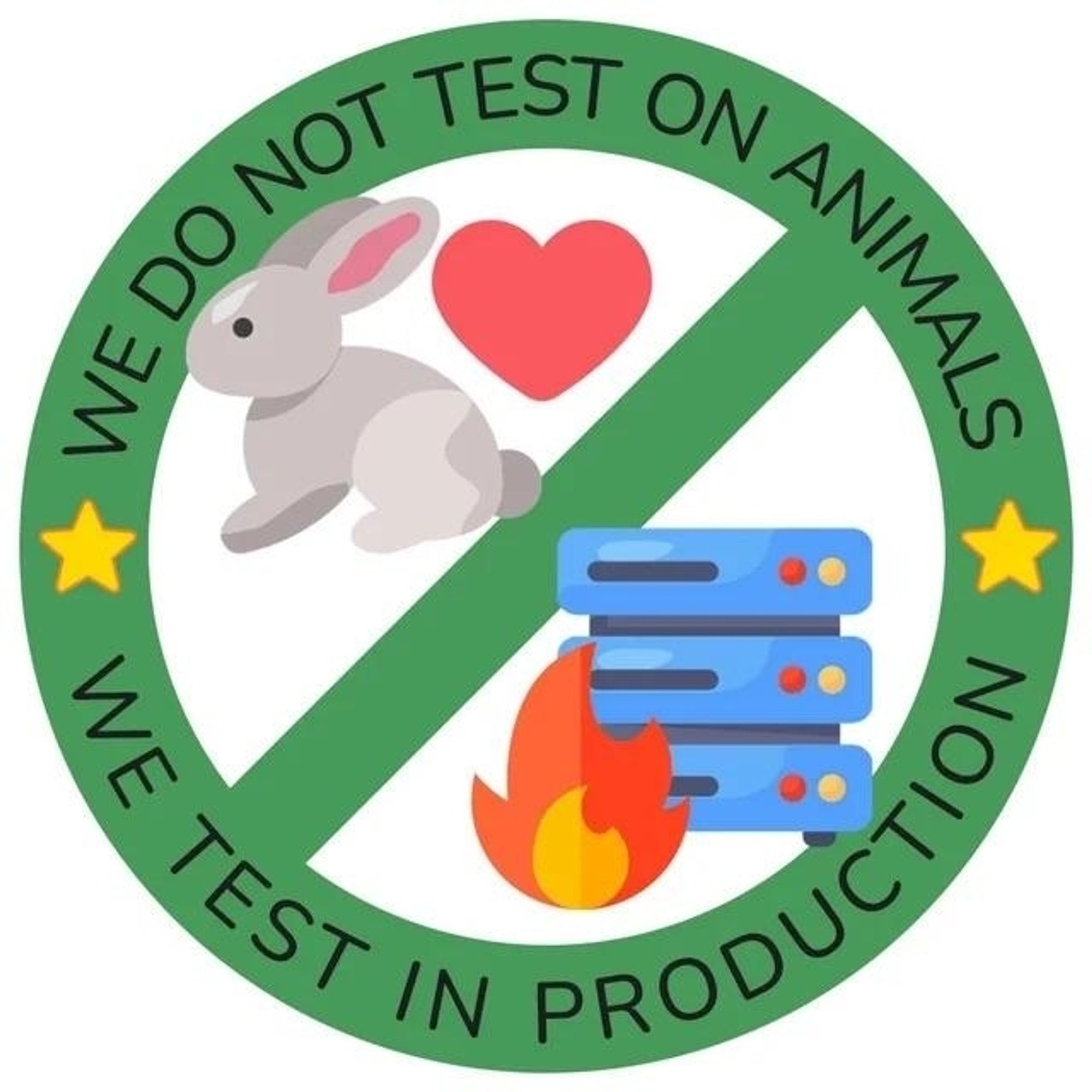 We do not test on animals, we test in production