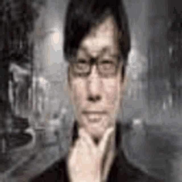 low quality hideo kojima thinking 