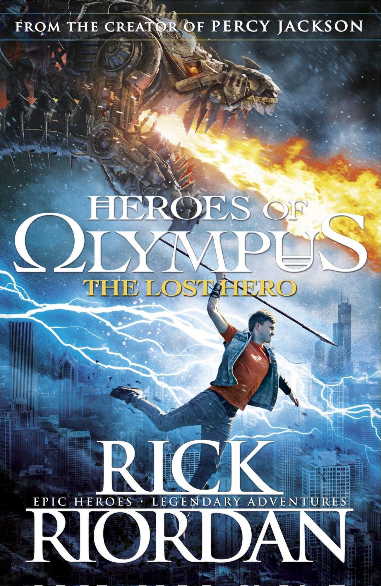 Cover of Heroes of Olympus: The Lost Hero, by Rick Riordan