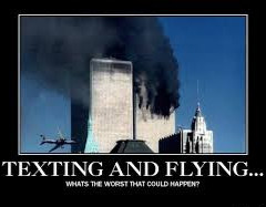 texting and flying: what's the worst that could happen (picture of the WTC)