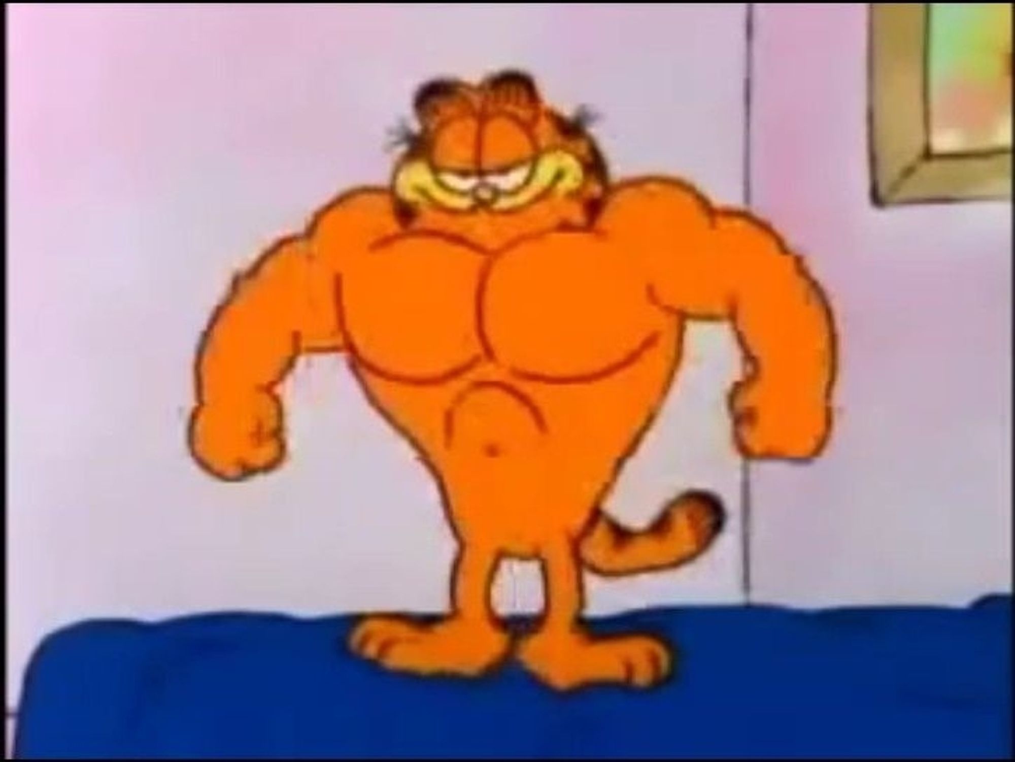 Weirdly buff Garfield 