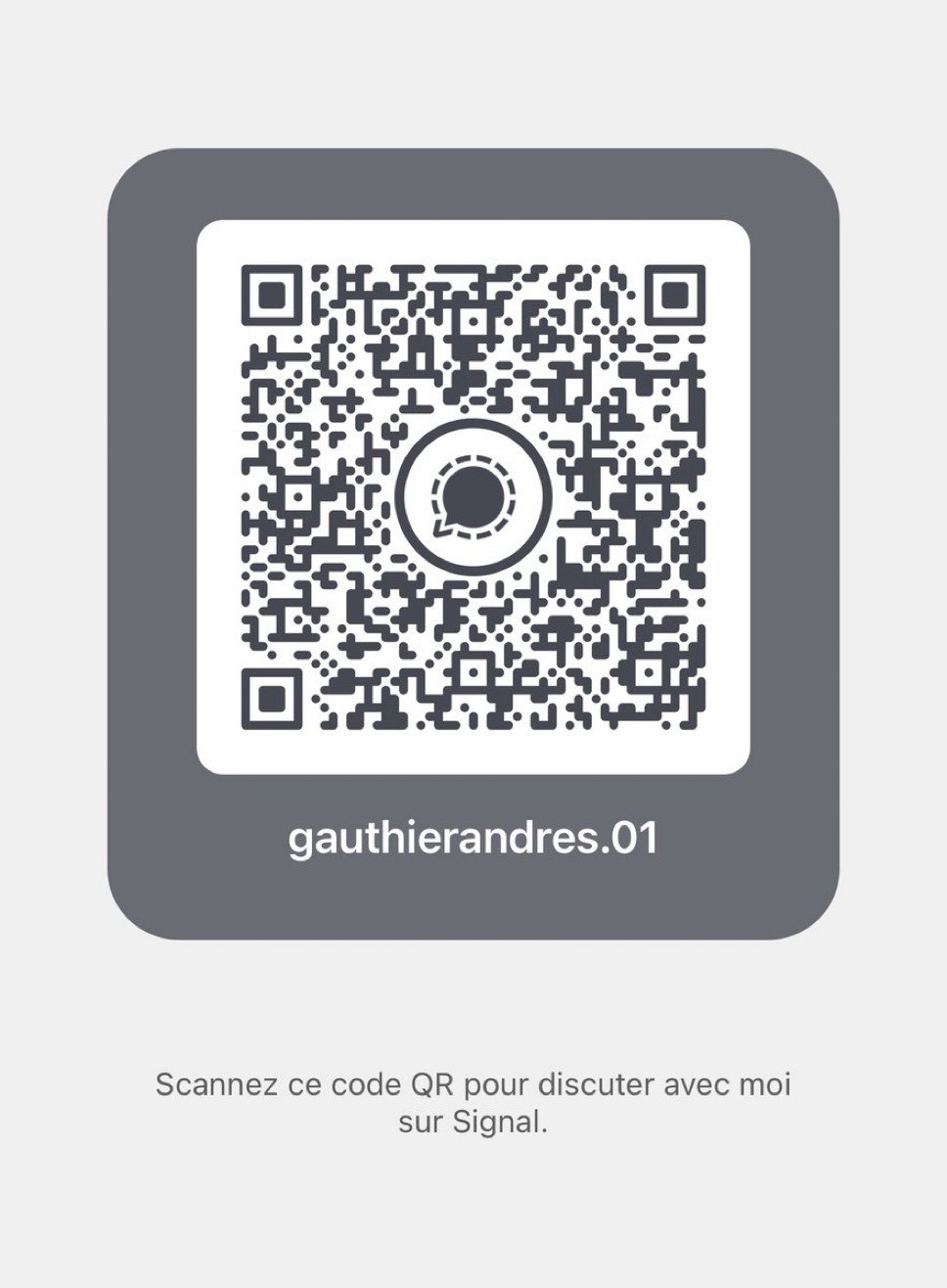 Scannez ce code QR pour discuter avec moi sur Signal