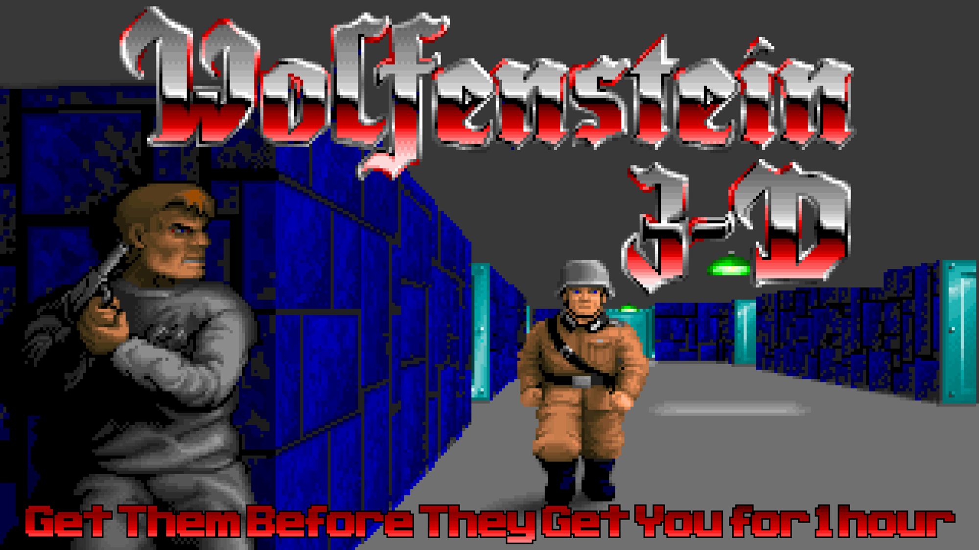 Wolfenstein 3D - Get Them Before They Get You for one hour on YouTube | youtu.be/OE2jGTMvDzA