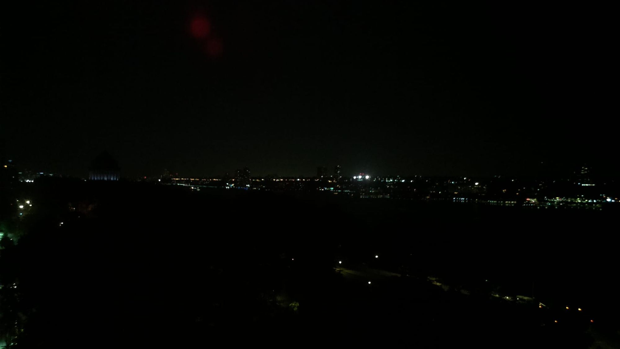 A photo of the Hudson river, at about (40.81, -73.96), taken at 10/3/2024, 11:56:43 PM.