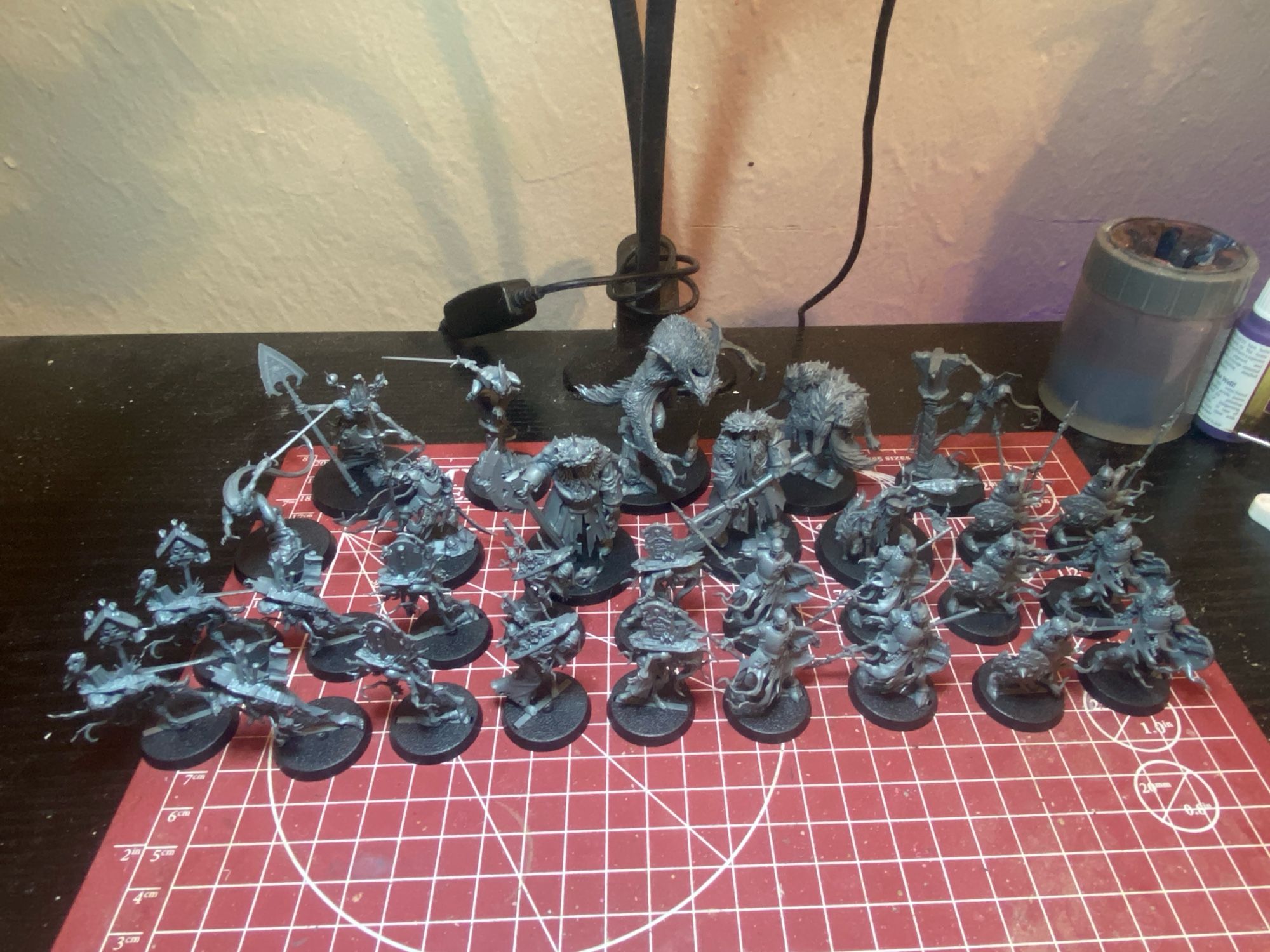 Several plastic miniatures from Games Workshop's The Cursed City