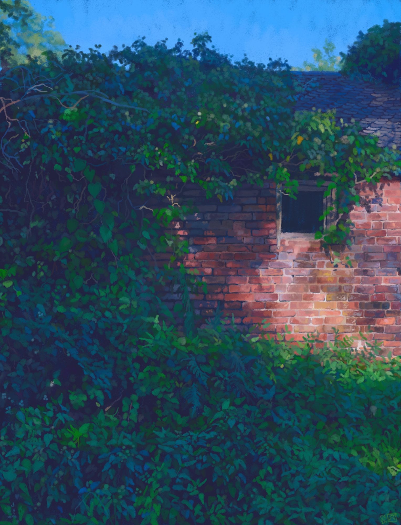 Painting of a barn