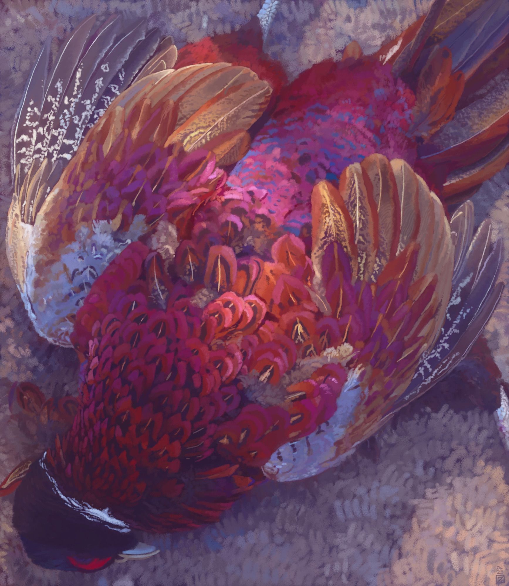 Painting of a dead pheasant