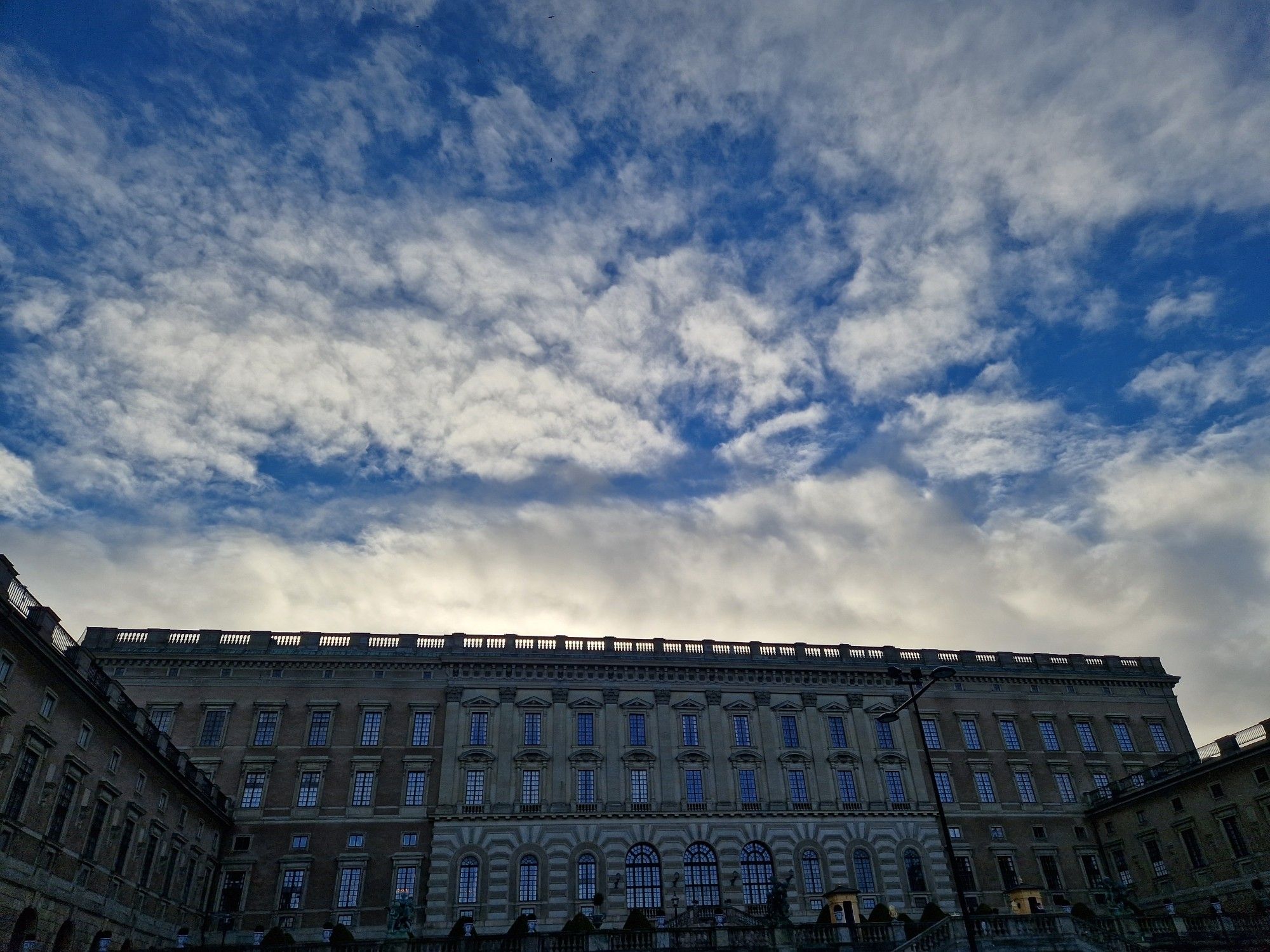 The palace of Stockholm with some nice clouds over it.