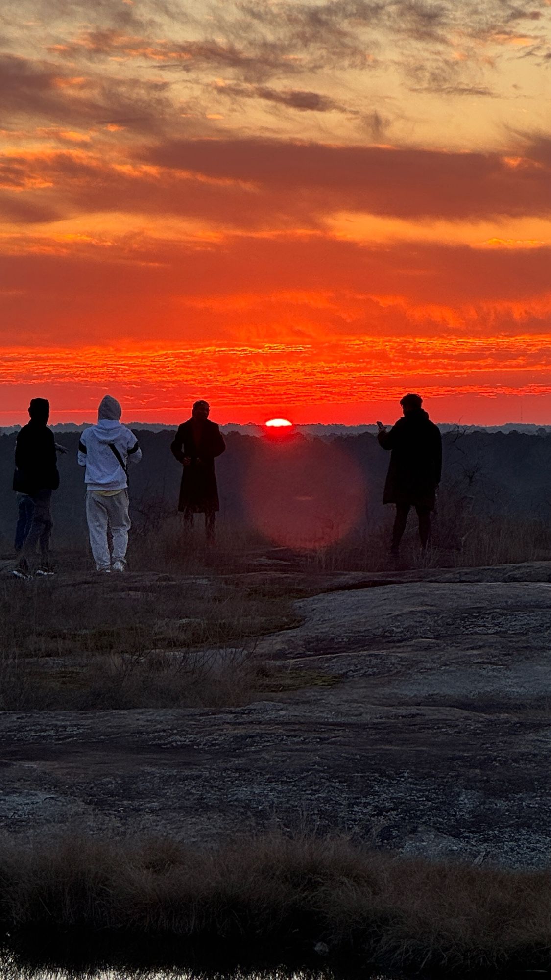 The sun begging to rise at Arabian Mountain