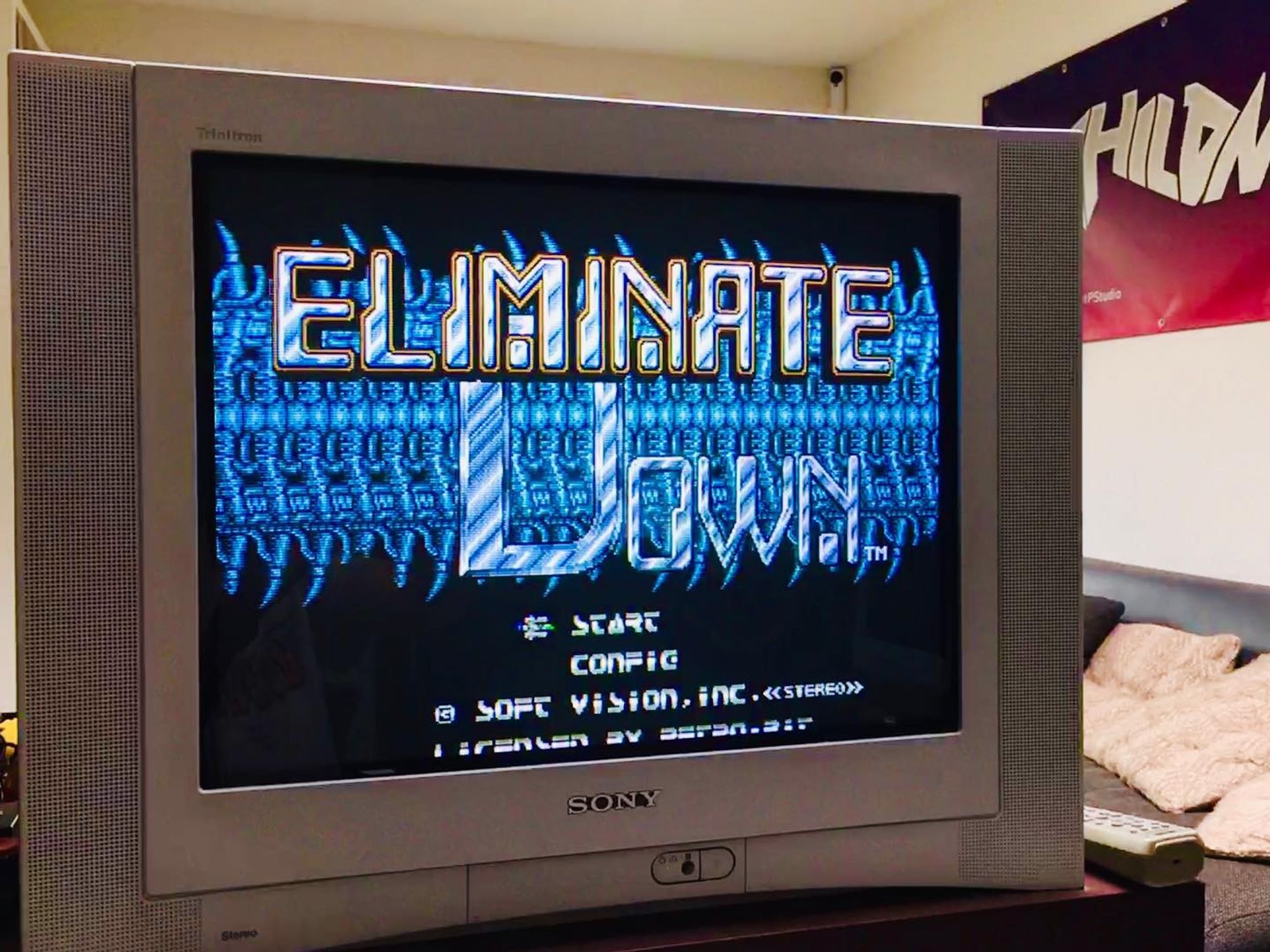 Eliminate Down title screen on Sony Trinitron CRT television