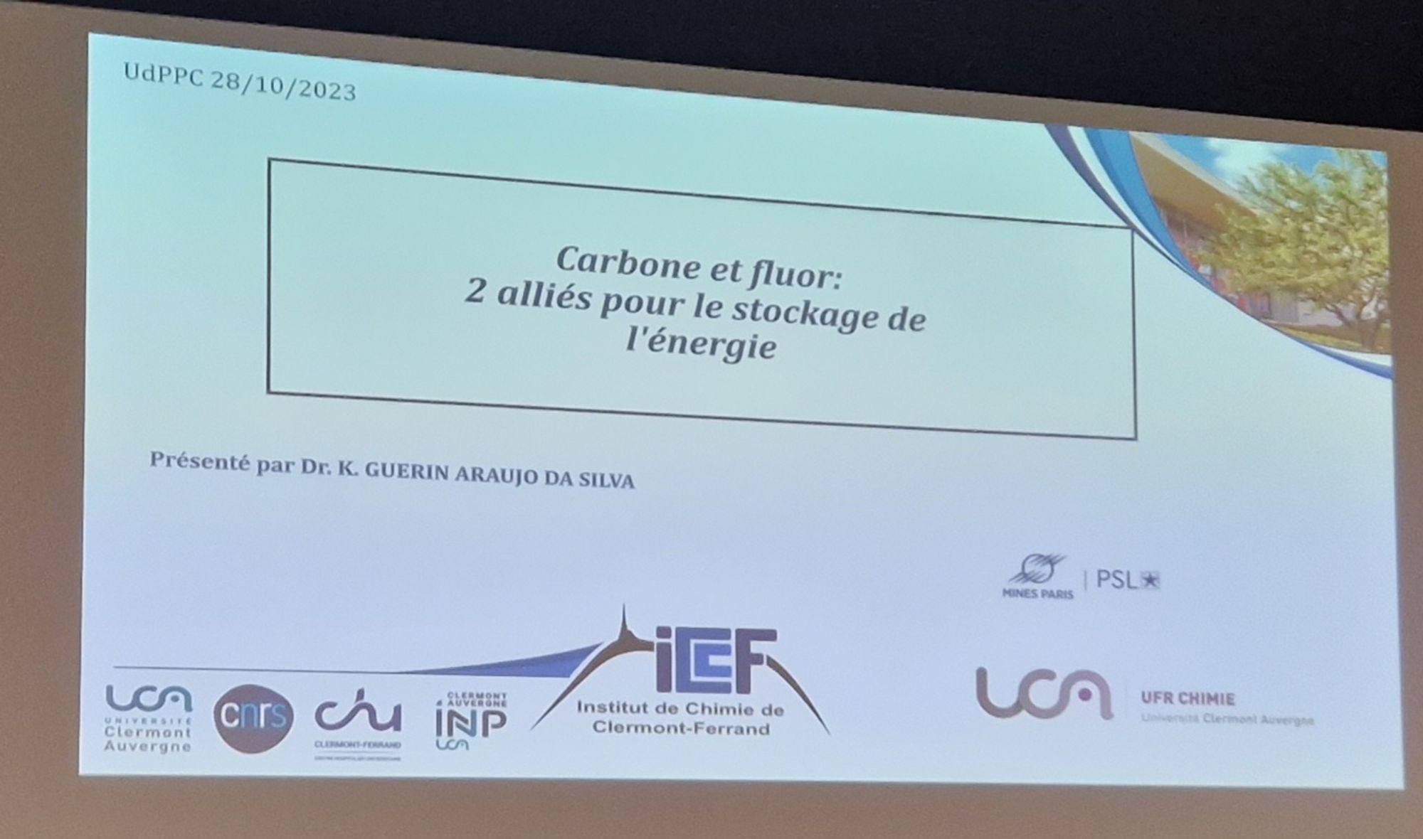 1re conférence : carbone et fluor : 2 alliés pour le stockage de l'énergie