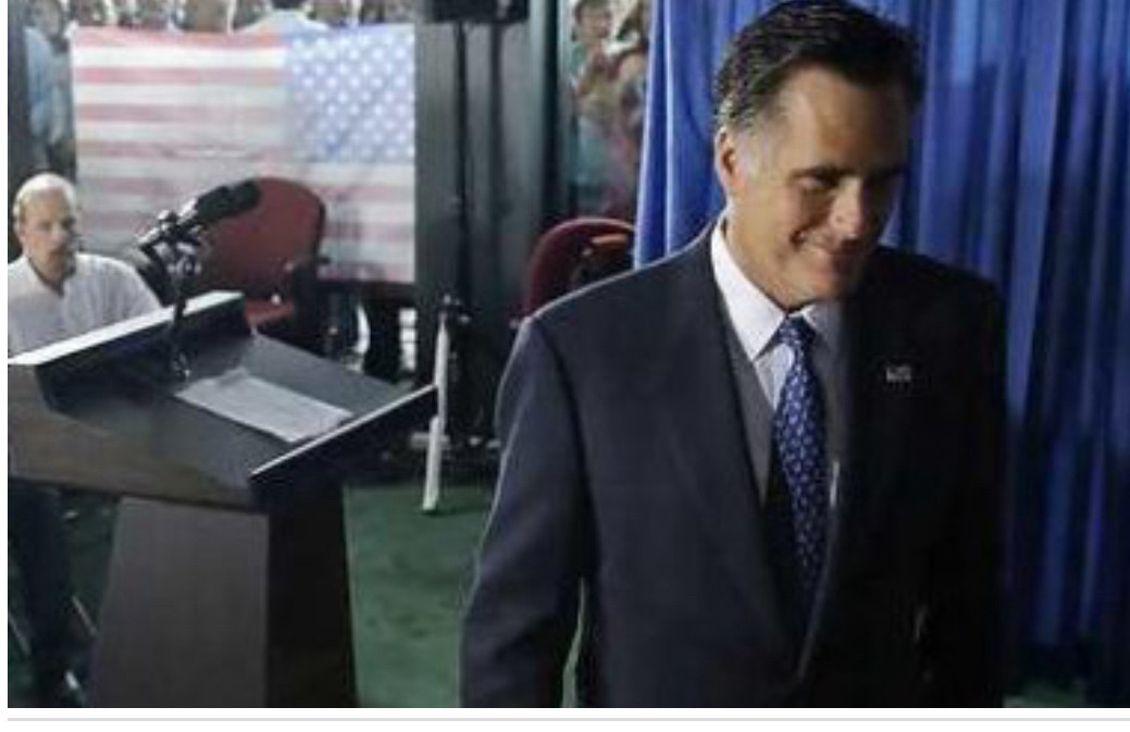 Mitt Romney, leaving his same-day Benghazi press conferences with a smirk