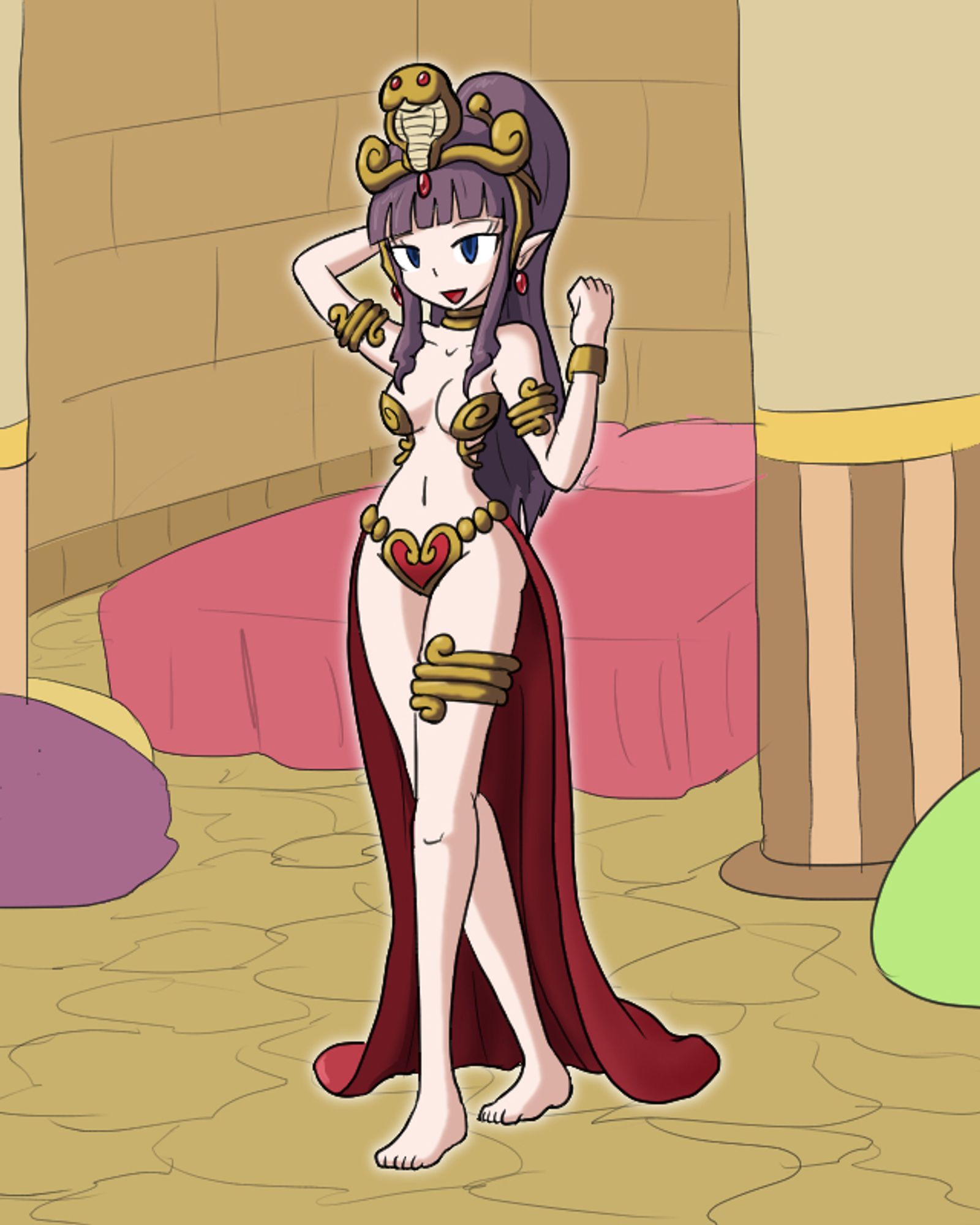 Hifumi Takimoto dressed as a harem dancer