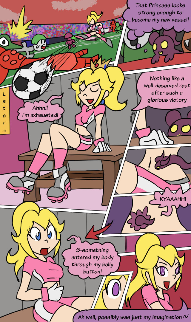 Comic where peach gets possessed by a slime ghost thingie that enters her navel