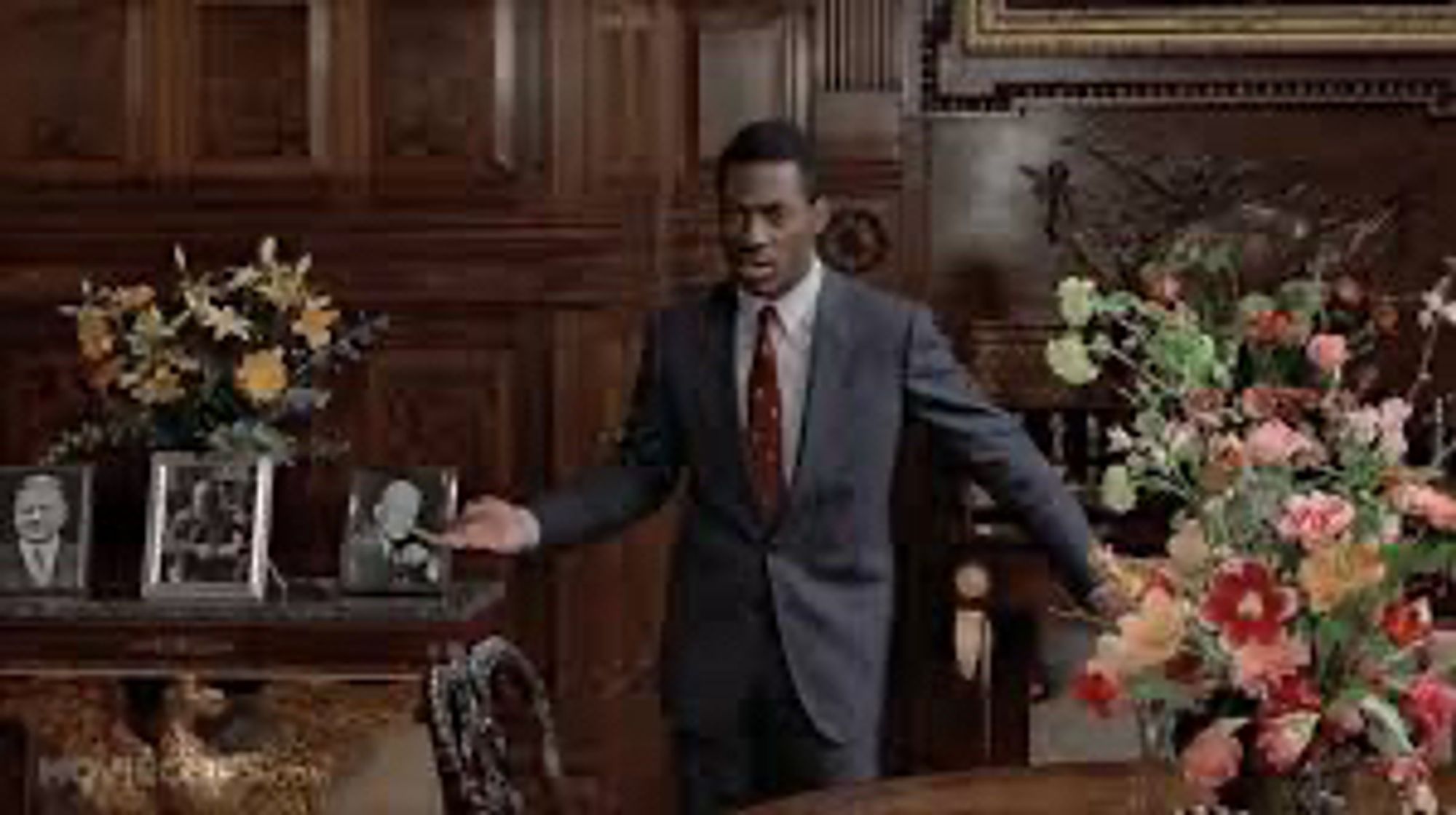 Eddie Murphy playing Billy Ray Valentine in the movie Trading Places