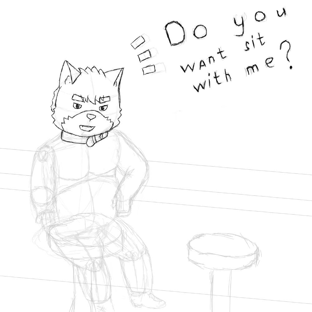 Jen-kun invites you to sit with him "Do you want to sit with me?"

ジェンくんは 「一緒に座らない？」と誘う。