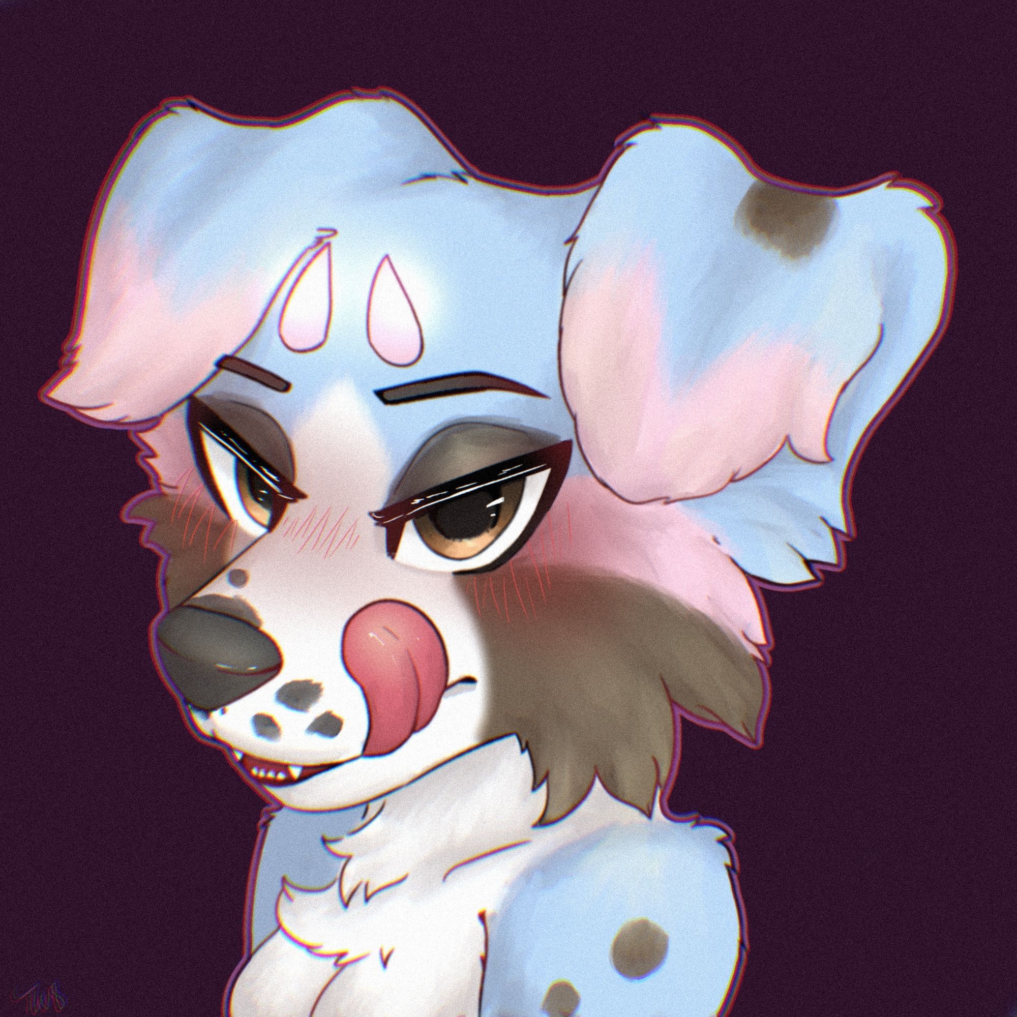 Headshot portrait of my fursona